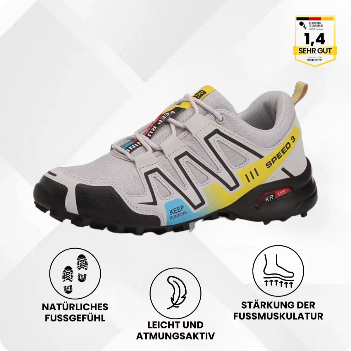 Herren Trekkingschuhe wasserdicht atmungsaktiv rutschfest Outdoor Wanderschuhe