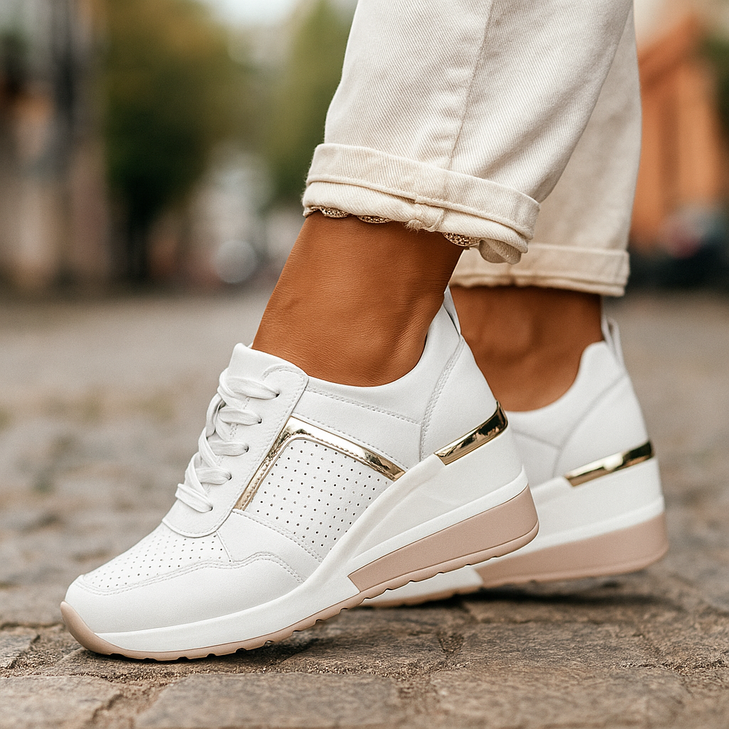 Damen Sneakers Schnürung atmungsaktiv rutschfest leicht bequem