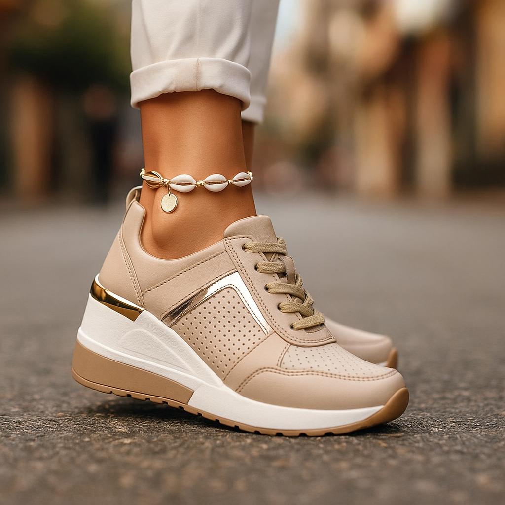 Damen Sneakers Schnürung atmungsaktiv rutschfest leicht bequem