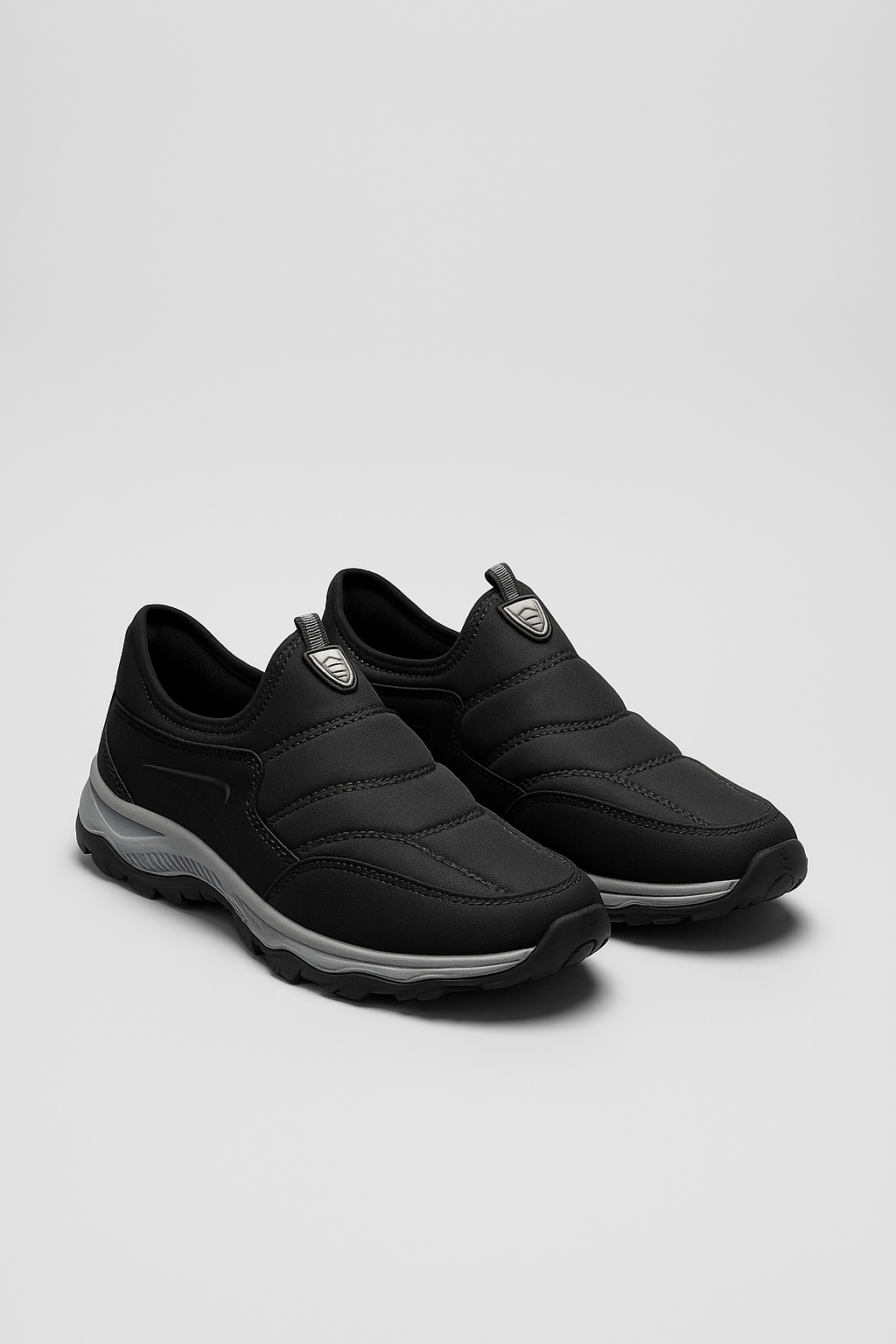 Damen Winter Sneaker gefüttert rutschfest wasserabweisend Slip-On elastisch leicht Outdoor