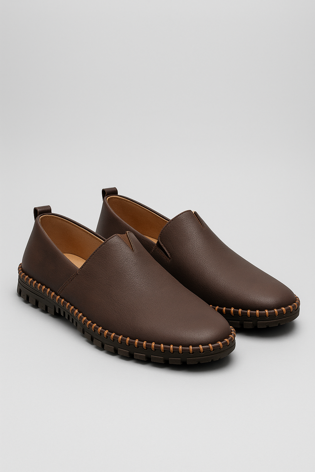 Herren Slipper Leder elegant klassisch bequem Slip-On Business Casual Schuhe