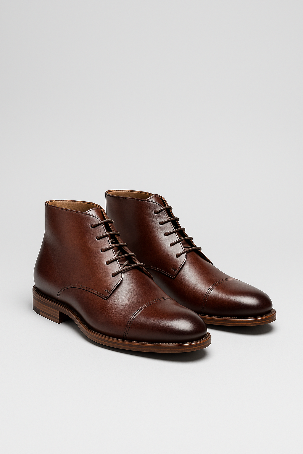 Herren Stiefel Leder elegant rutschfest Zuglasche bequem klassisch Alltag Business Casual