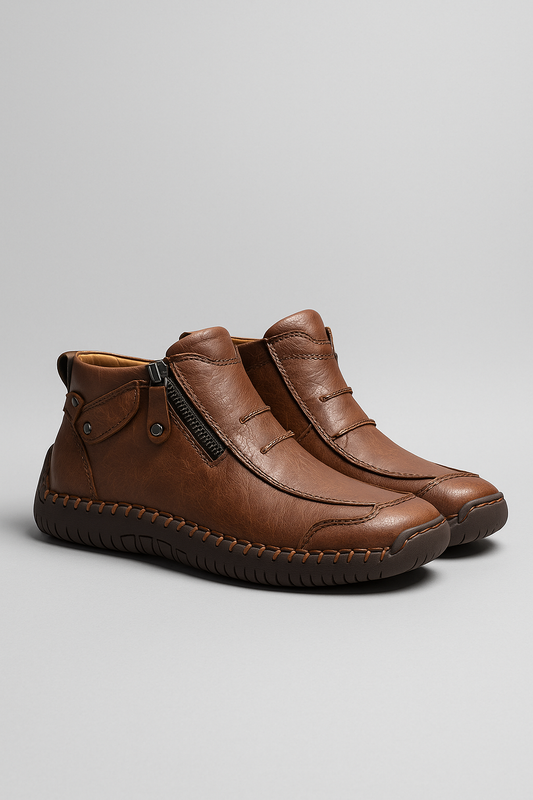 Herren Lederschuhe orthopädisch bequem atmungsaktiv breit stabil