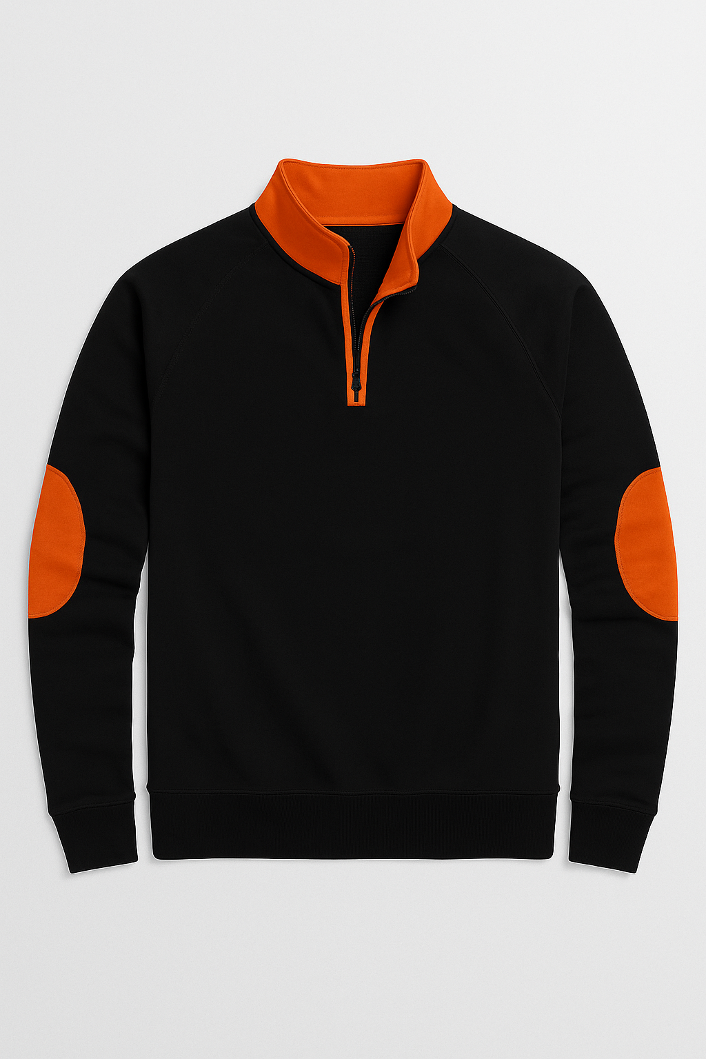 Herren Strickpullover Viertelreißverschluss Raglanärmel locker bequem atmungsaktiv