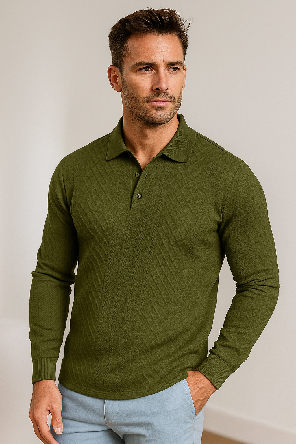 Herren Strickpullover Rollkragenpullover strukturierte Langarm bequem leicht warm