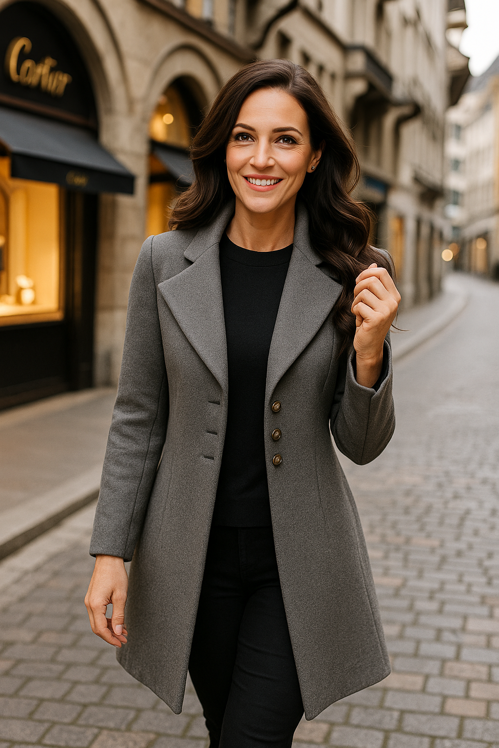 Damen Jacke Regular Fit Warm Gefüttert Winddicht Wasserabweisend Elegant Alltag Herbst Winter