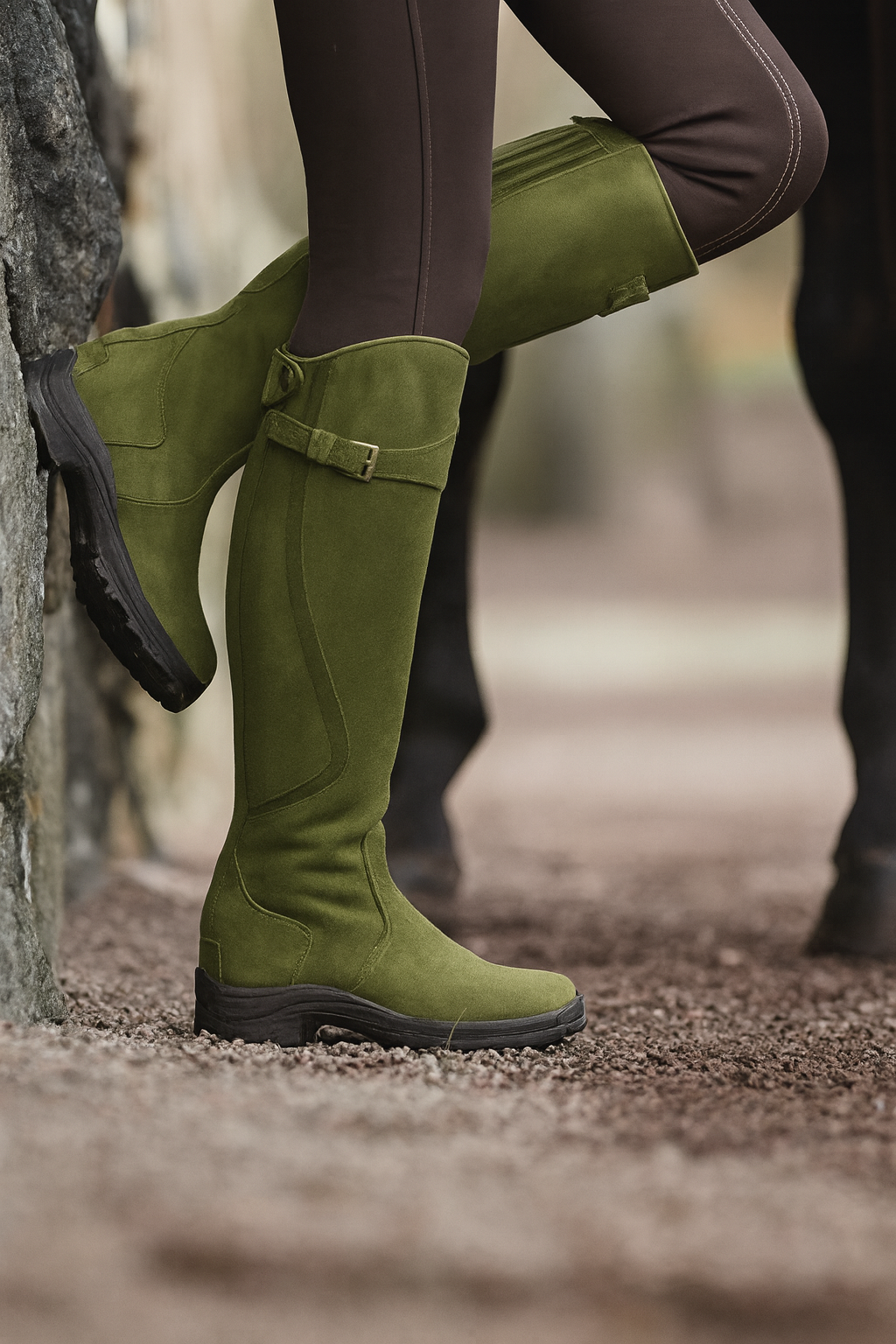 Damen Reitstiefel wasserdichte kniehohe elegante rutschfeste bequeme