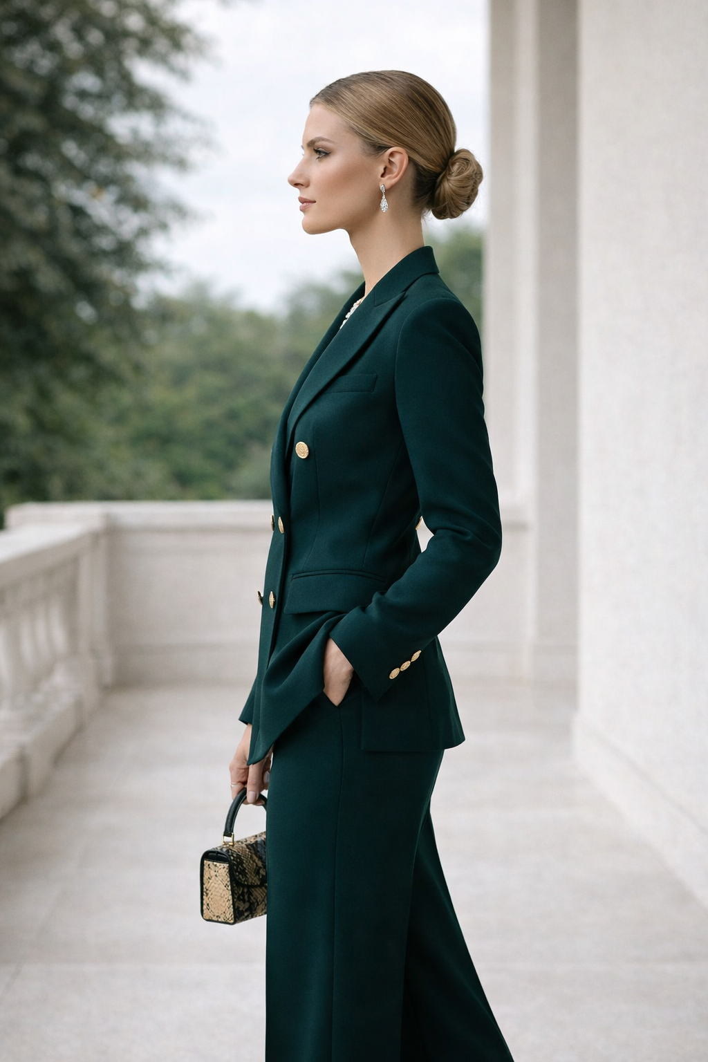 Damen Zweiteiler Regular Fit Blazer mit Hose Elegant Business Anzug Set 2-teilig