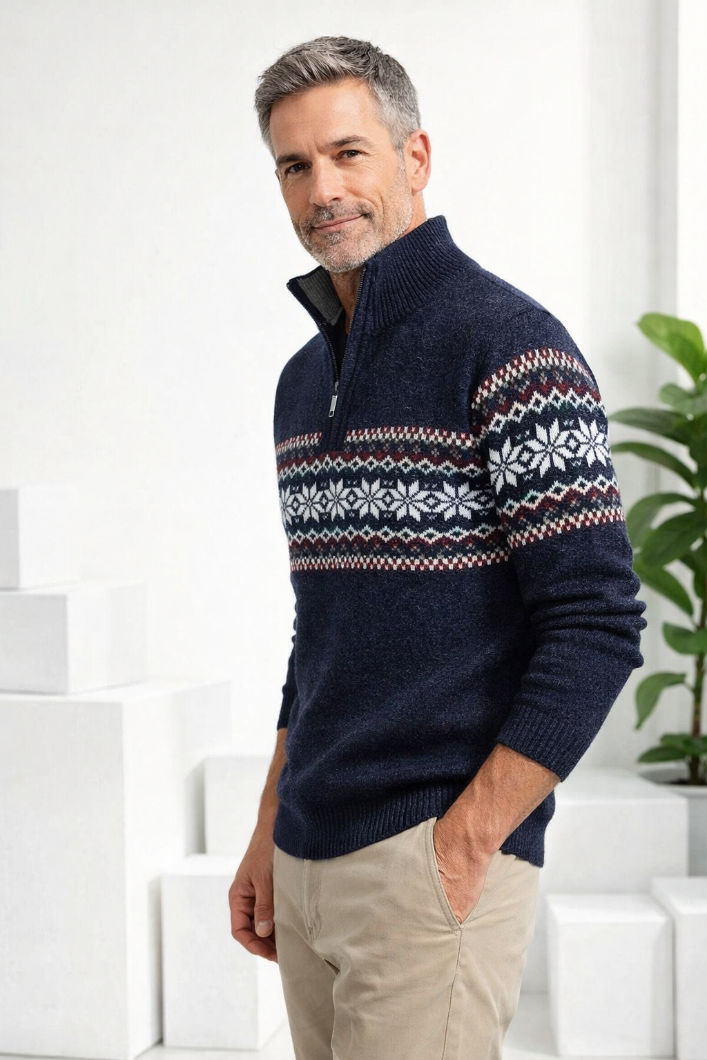 Herren Winterpullover Langarm klassisch atmungsaktiv bequem vielseitig