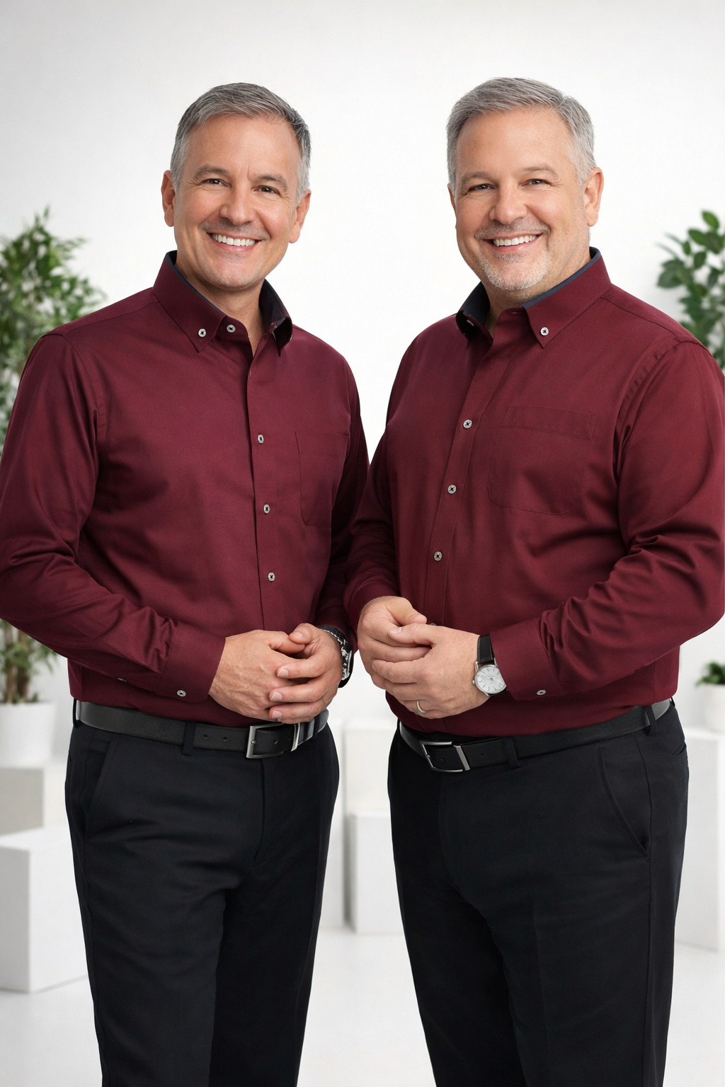 Herrenhemd Langarm Knopfleiste Kragen Slim Fit atmungsaktiv klassisch