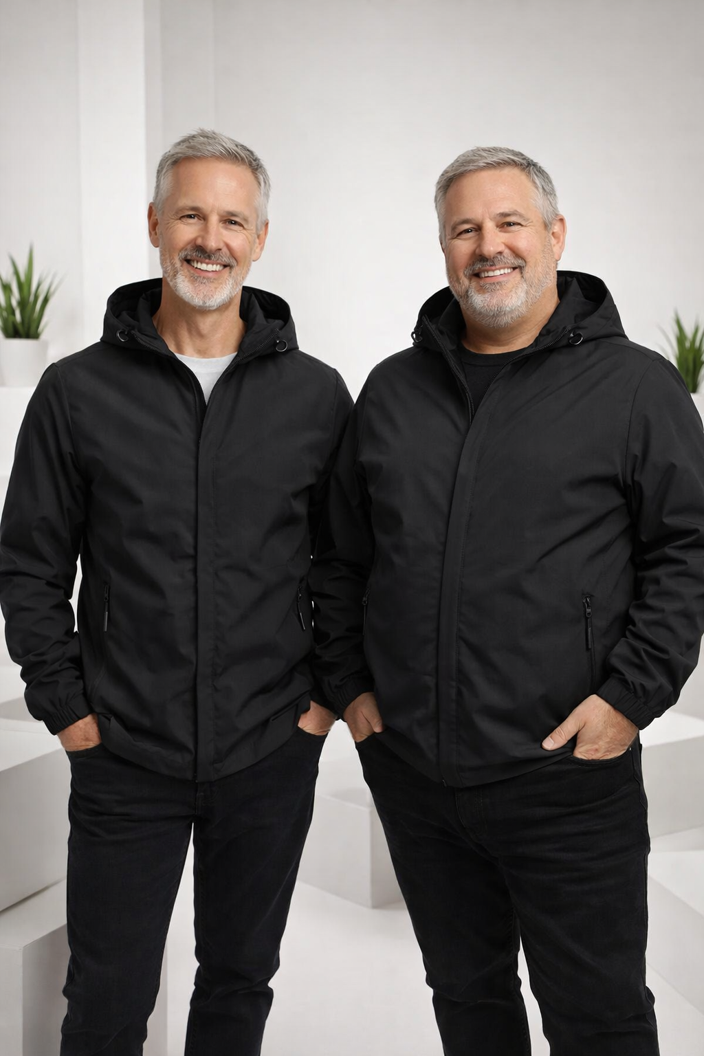 Herren Jacke Regular Fit Leicht Kapuze Reißverschluss Elastische Bündchen Casual Alltag Outdoor