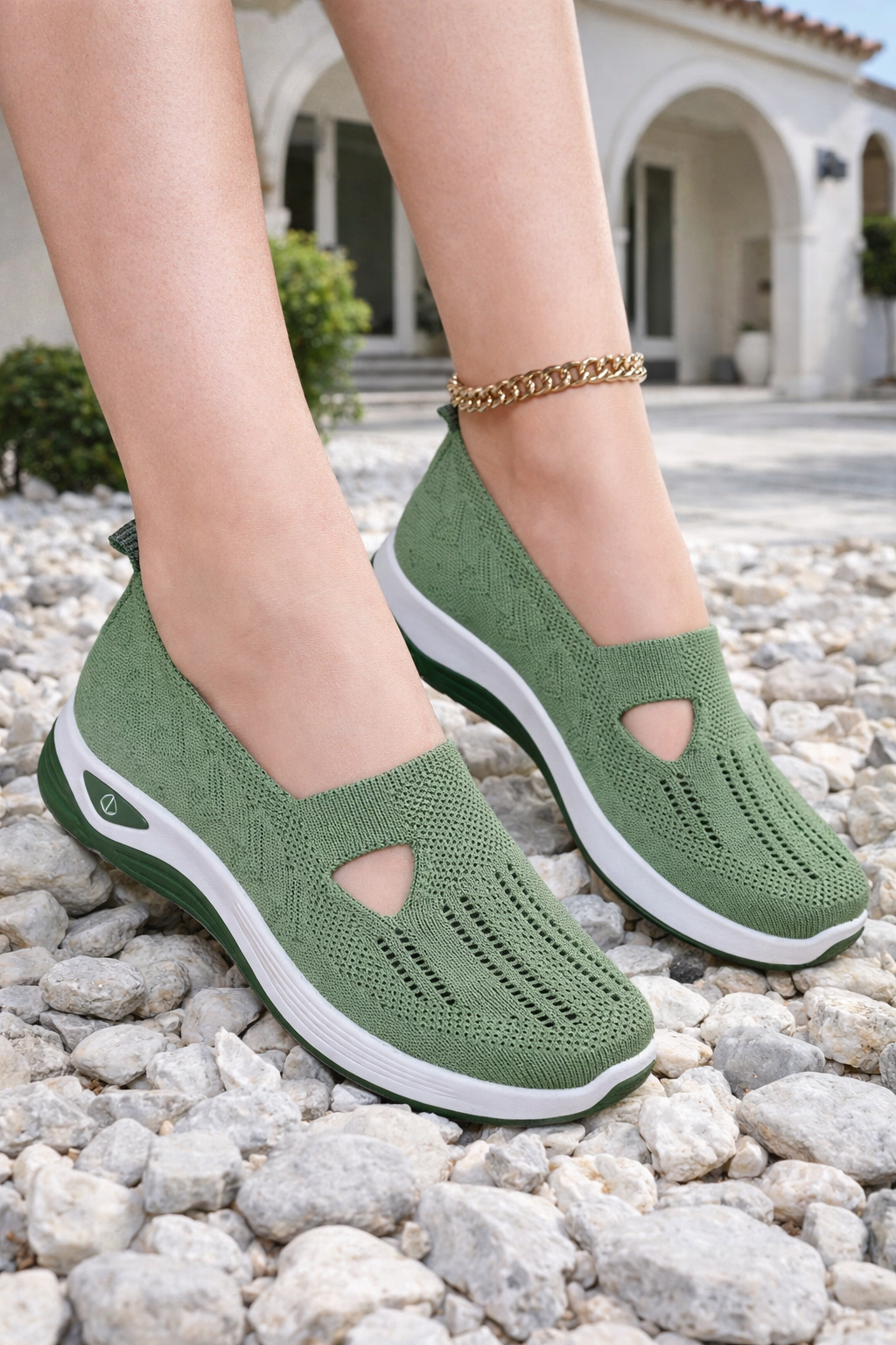 Damen Slip-On Sneaker atmungsaktiv rutschfest leicht bequem flexibel