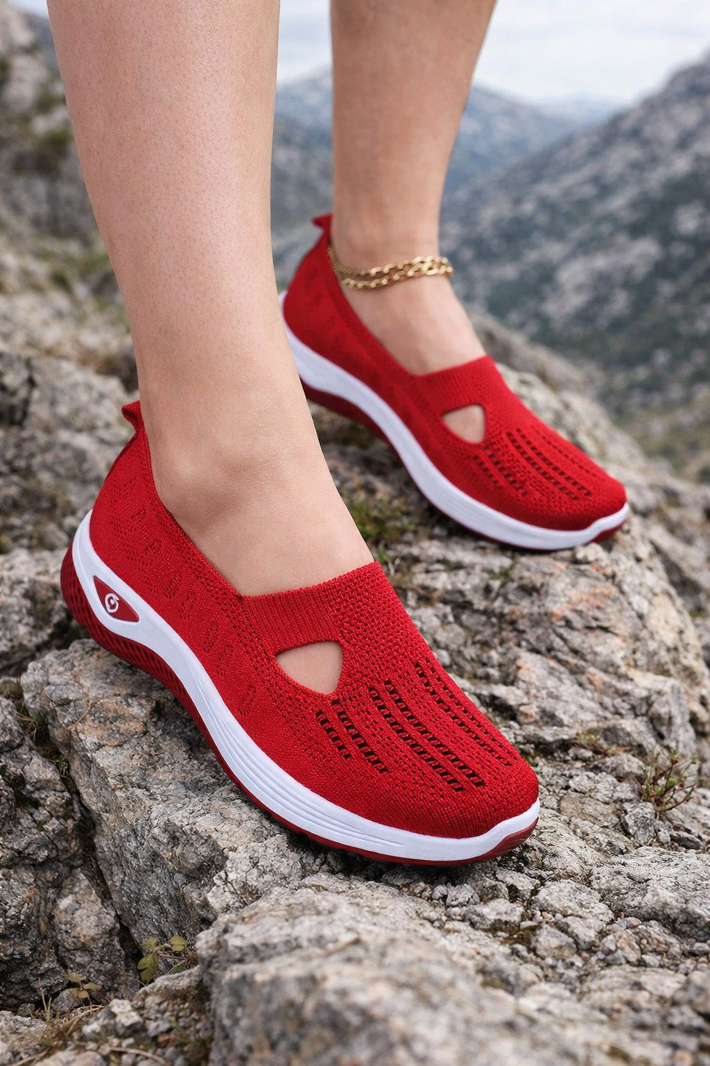 Damen Slip-On Sneaker atmungsaktiv rutschfest leicht bequem flexibel