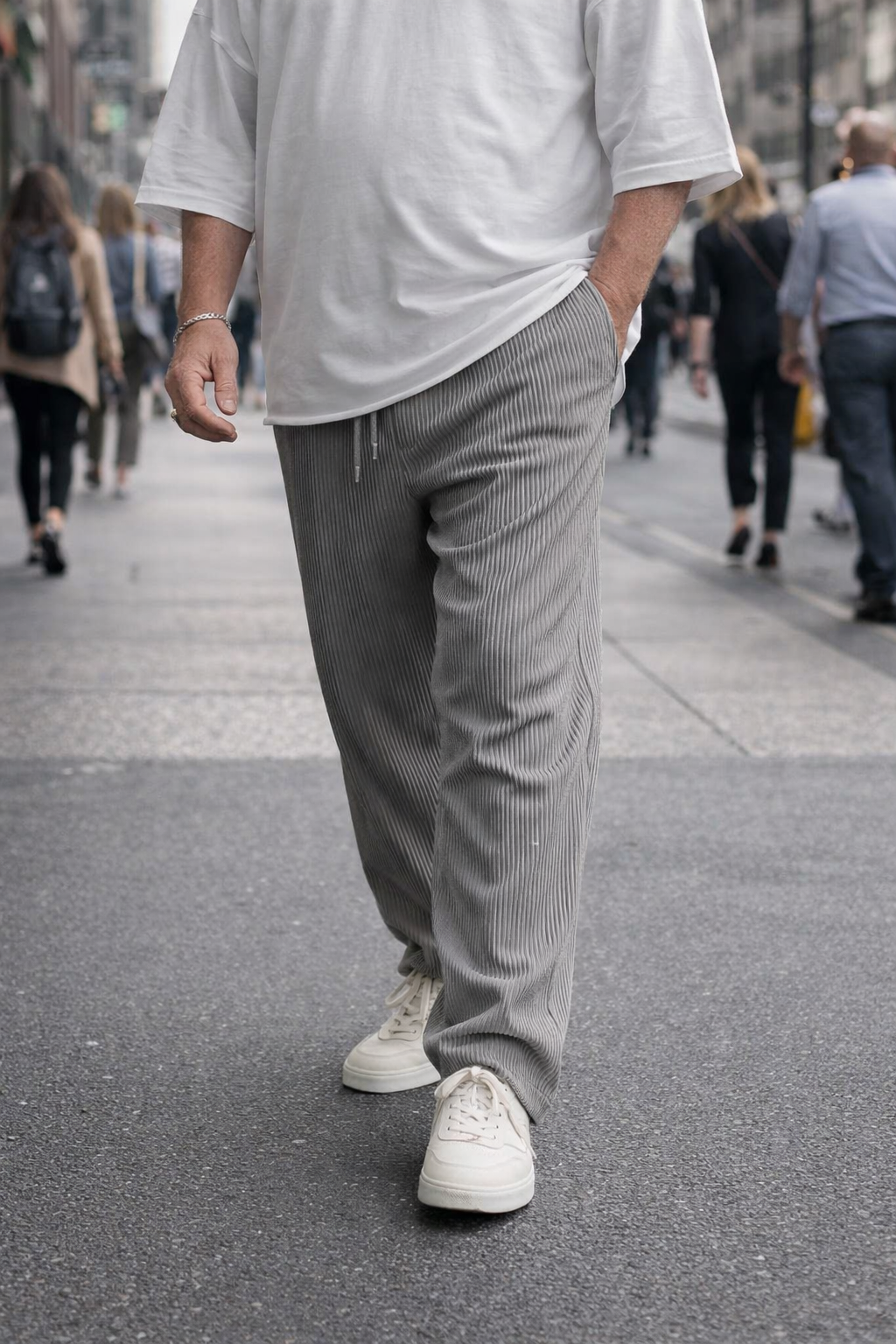 Herren Cordhose lockere Passform elastischer Bund weich vielseitig Alltag