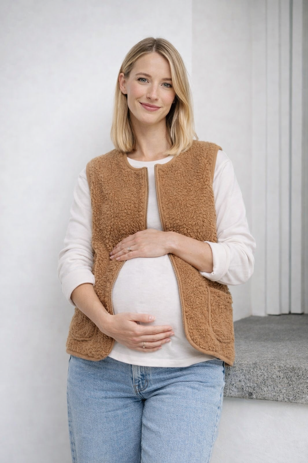 Damen Circumstance Weste ärmellos warme Wollmischung lose