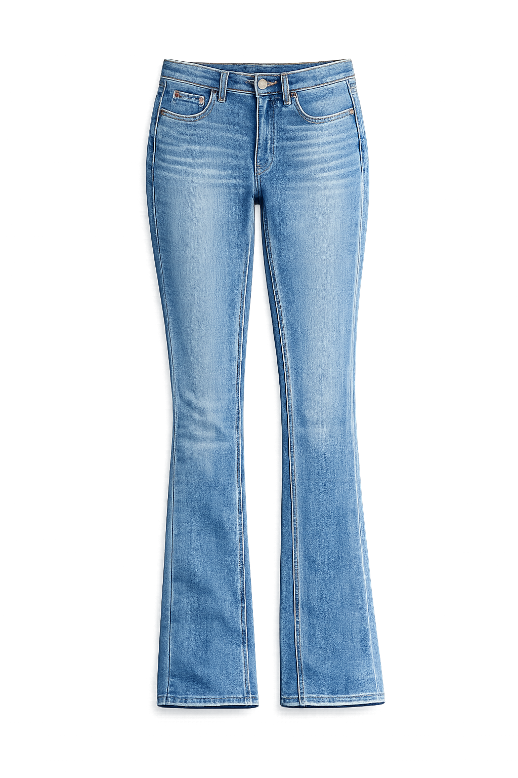 Damenjeans Stretch hohe Taille schlanke Bauchkontrolle, bequeme Passform