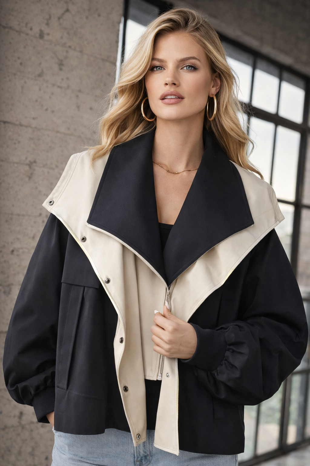 Damenjacke ist wasserabweisend und winddicht Versiegelung leicht warm elegante Passform