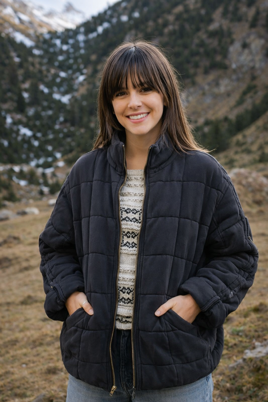 Damenjacke oversized bequeme weiche leichte Passform modern
