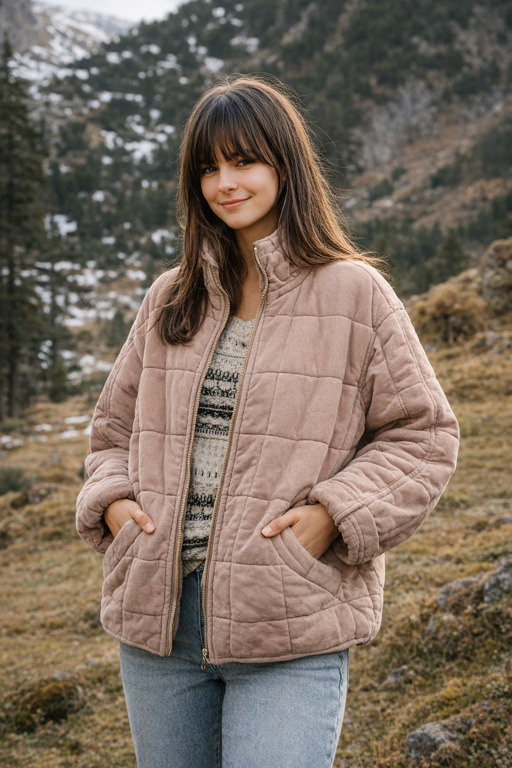 Damenjacke oversized bequeme weiche leichte Passform modern