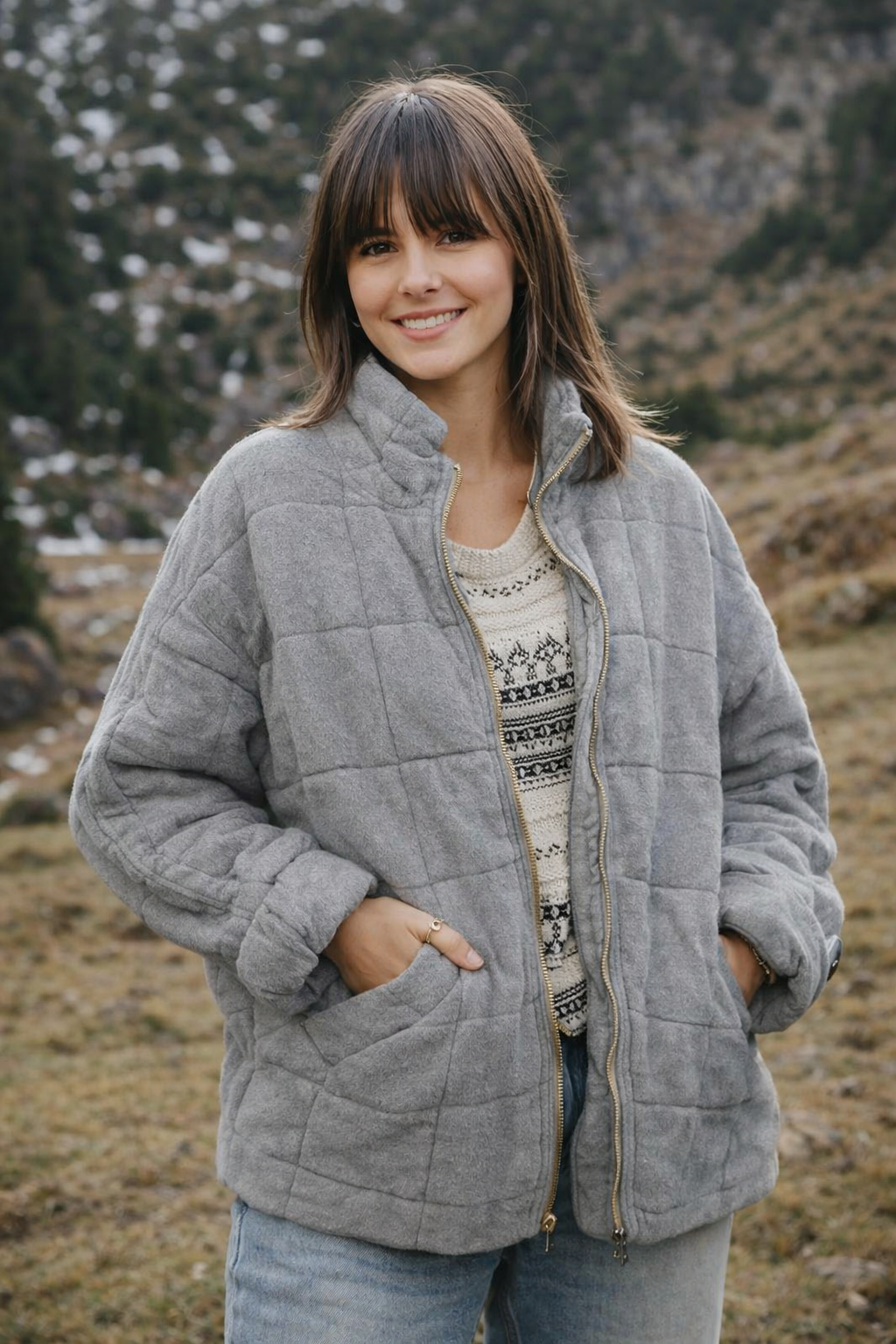 Damenjacke oversized bequeme weiche leichte Passform modern