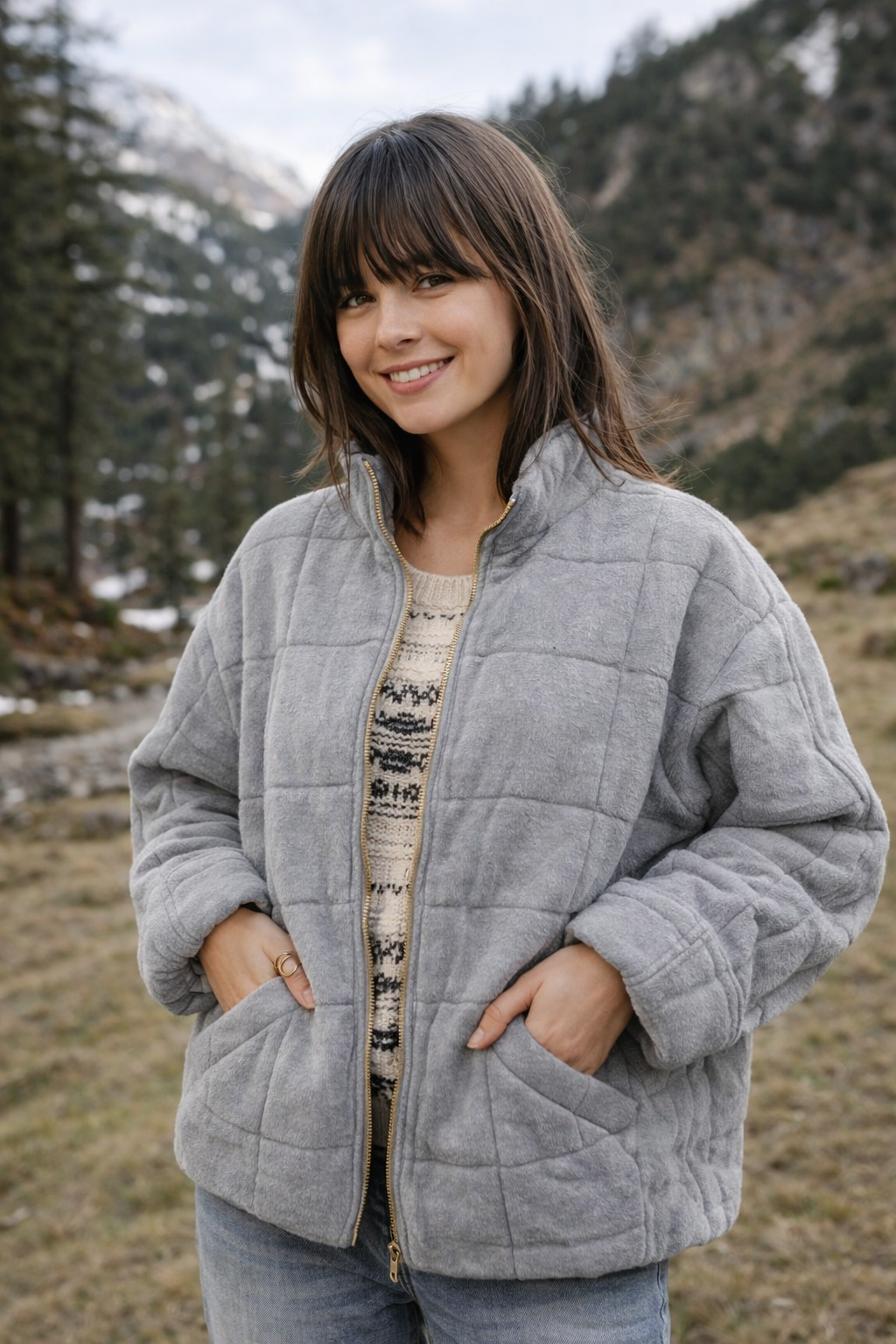 Damenjacke oversized bequeme weiche leichte Passform modern