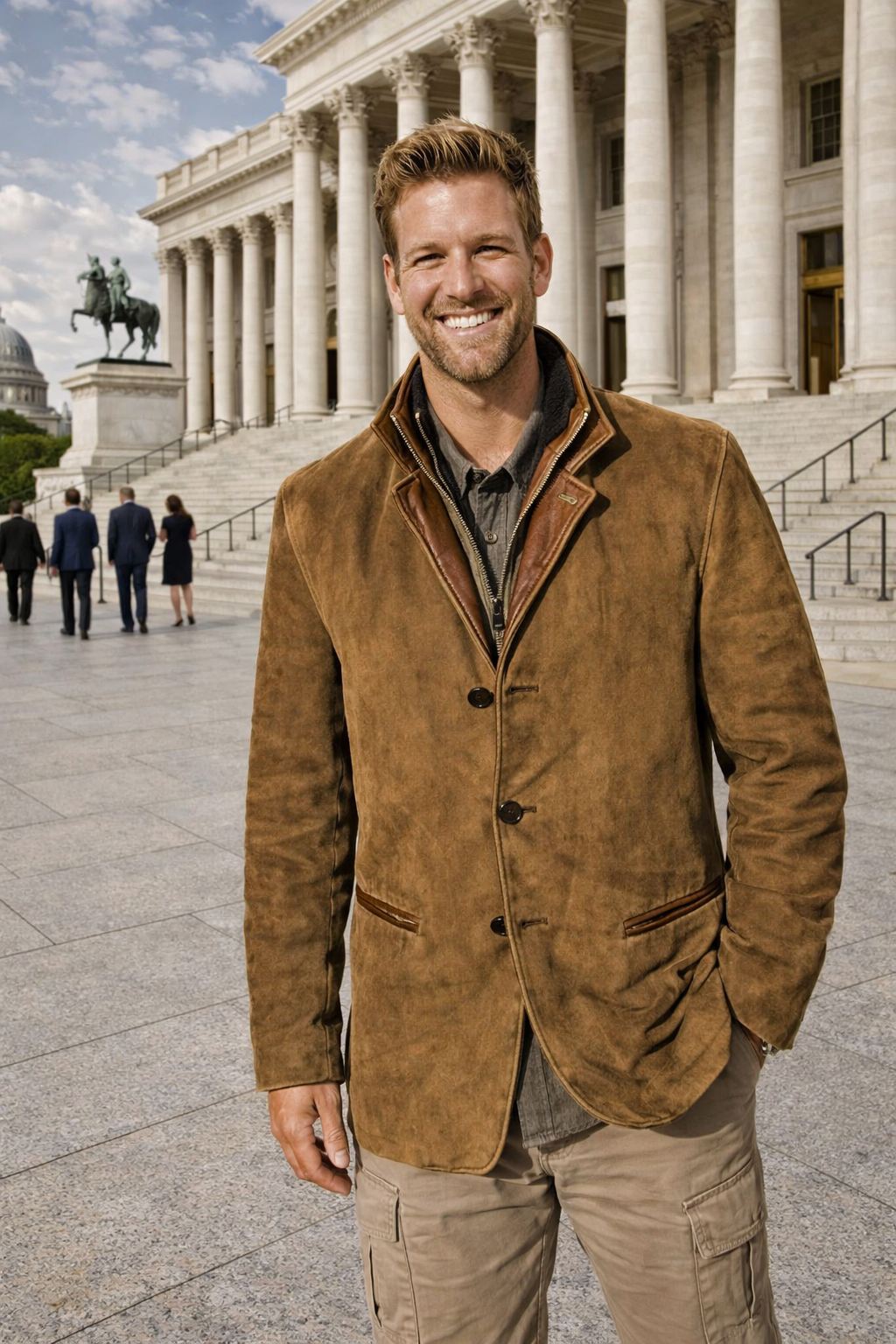 Herren Lederjacke Biker Stil Used Look tailliert Reverskragen asymmetrischer Reißverschluss