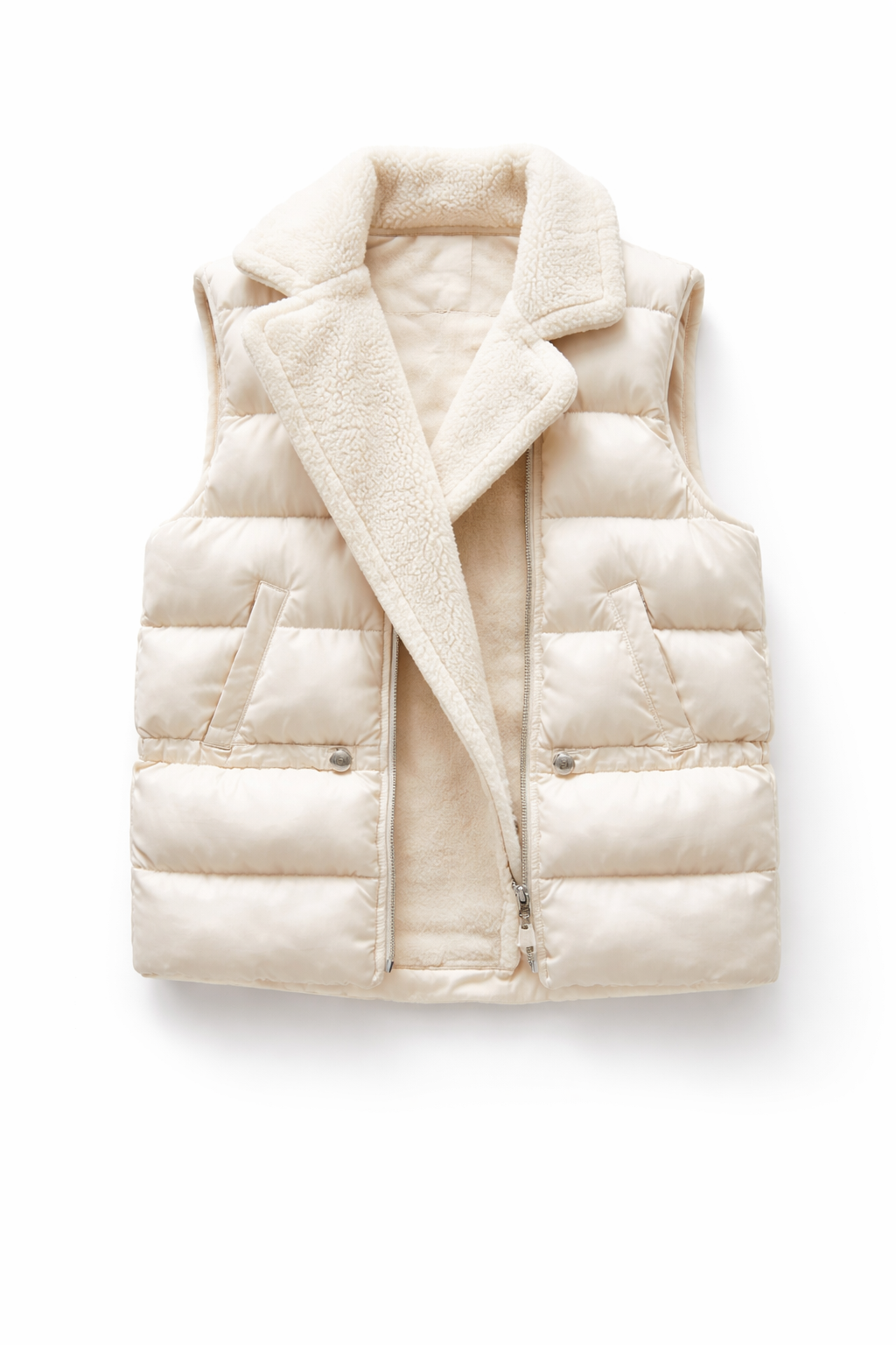Strickset with a turtleneck, pants, and vest, cut loose, braid patterns