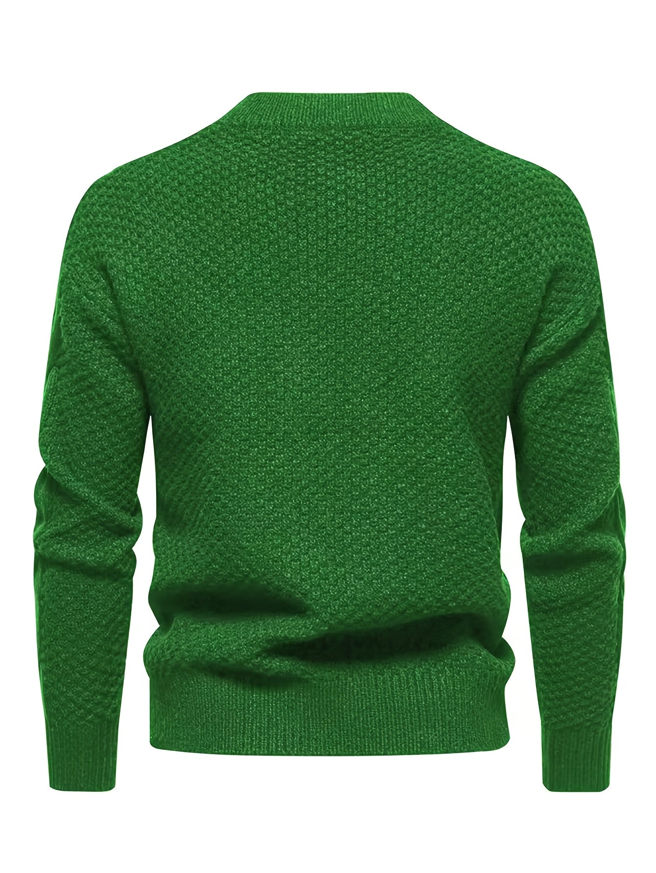 Herren Strickpullover Zopfstrick Langarm bequeme warme atmungsaktive normale Passform