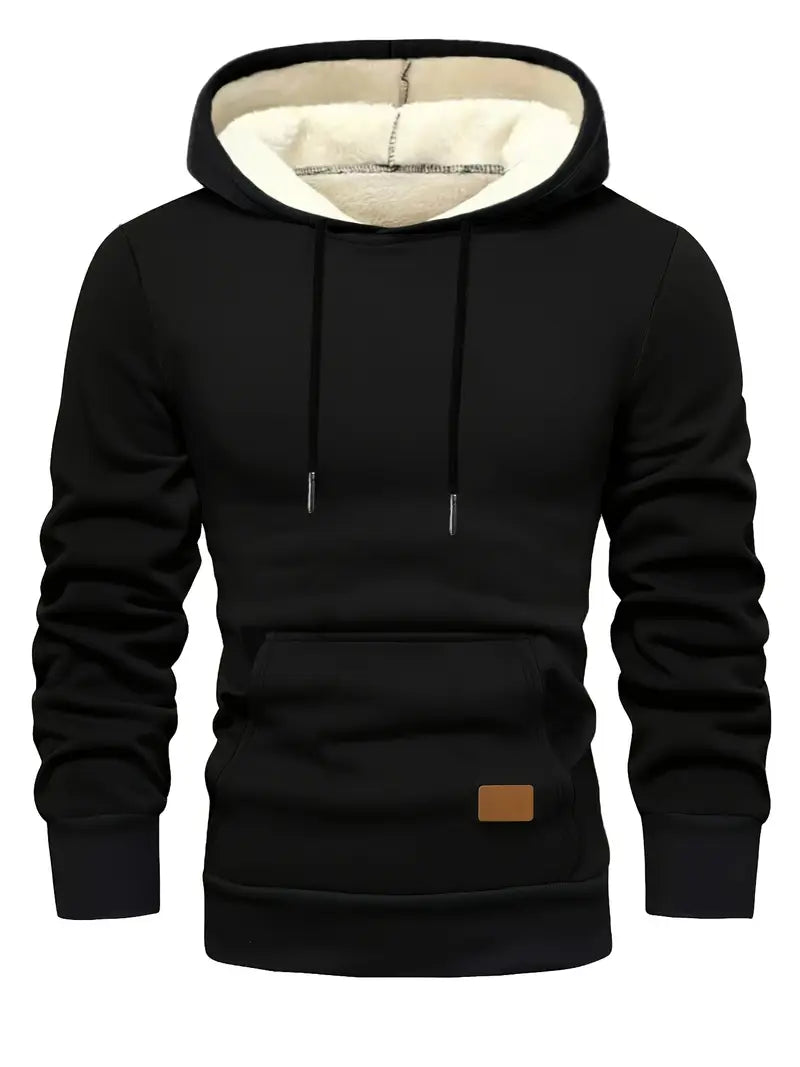 Herren Kapuzenpullover Fleece Polyester Langarm Kängurutasche Kapuze regul