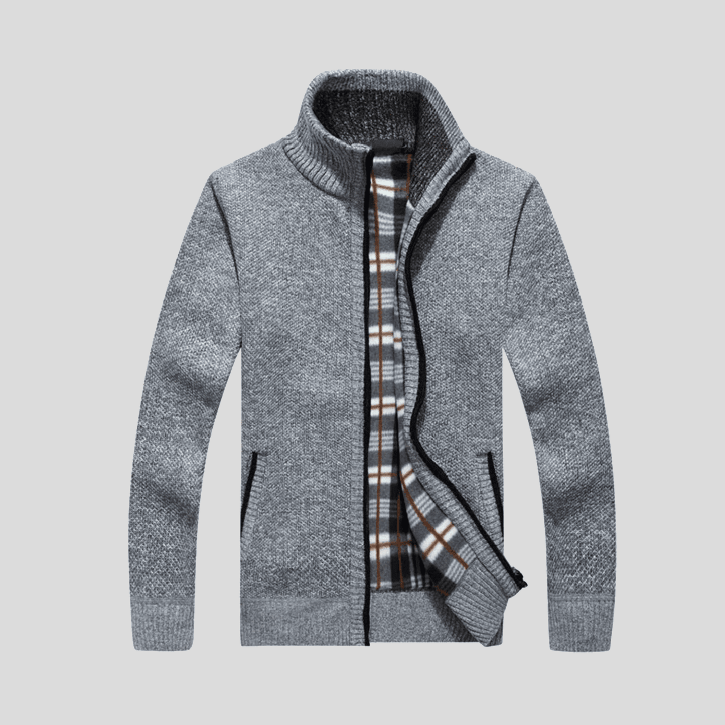Damen Fleecejacke mit Stehkragen Reißverschluss Langarm