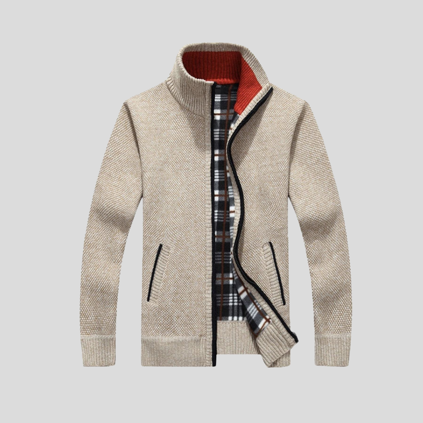 Damen Fleecejacke mit Stehkragen Reißverschluss Langarm