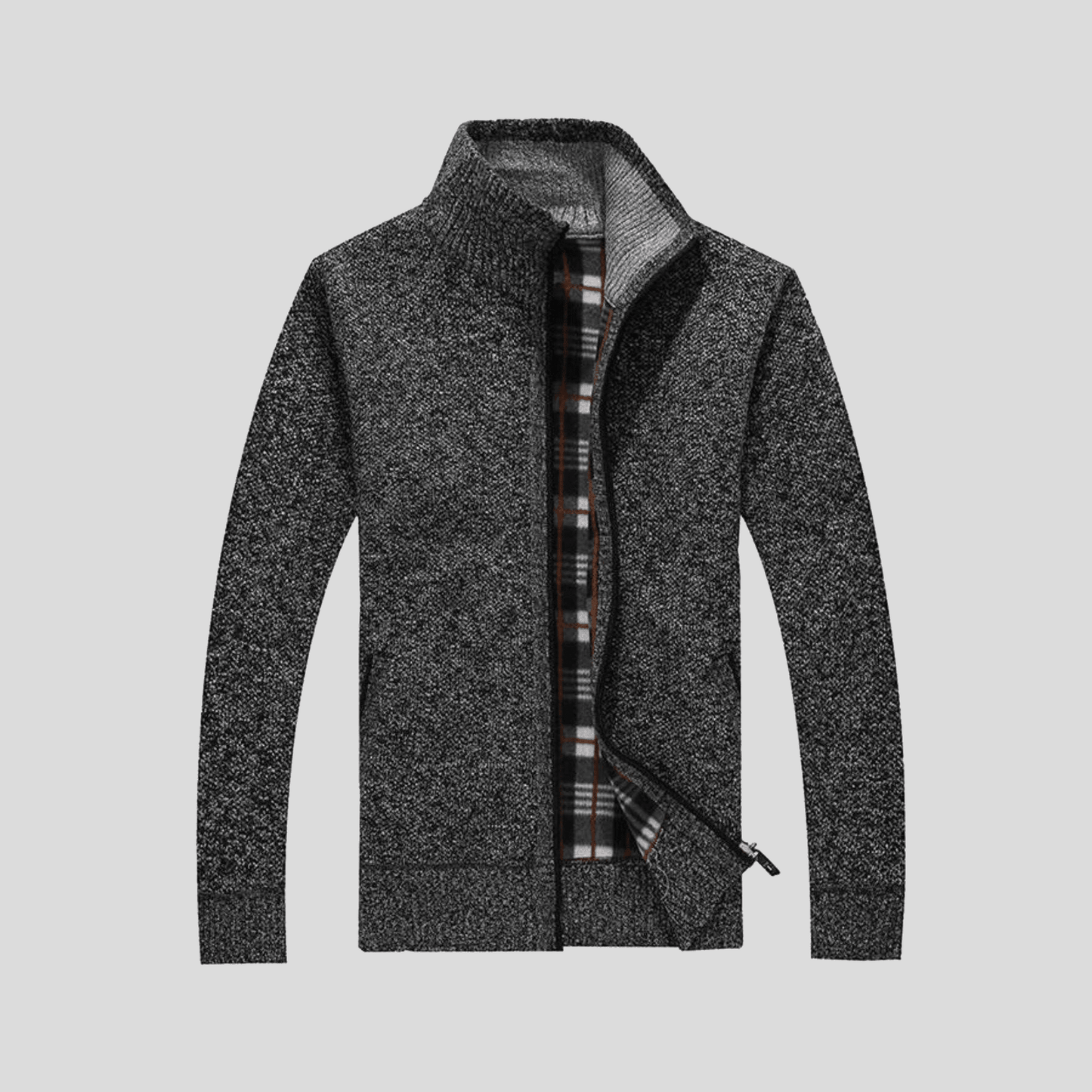 Damen Fleecejacke mit Stehkragen Reißverschluss Langarm