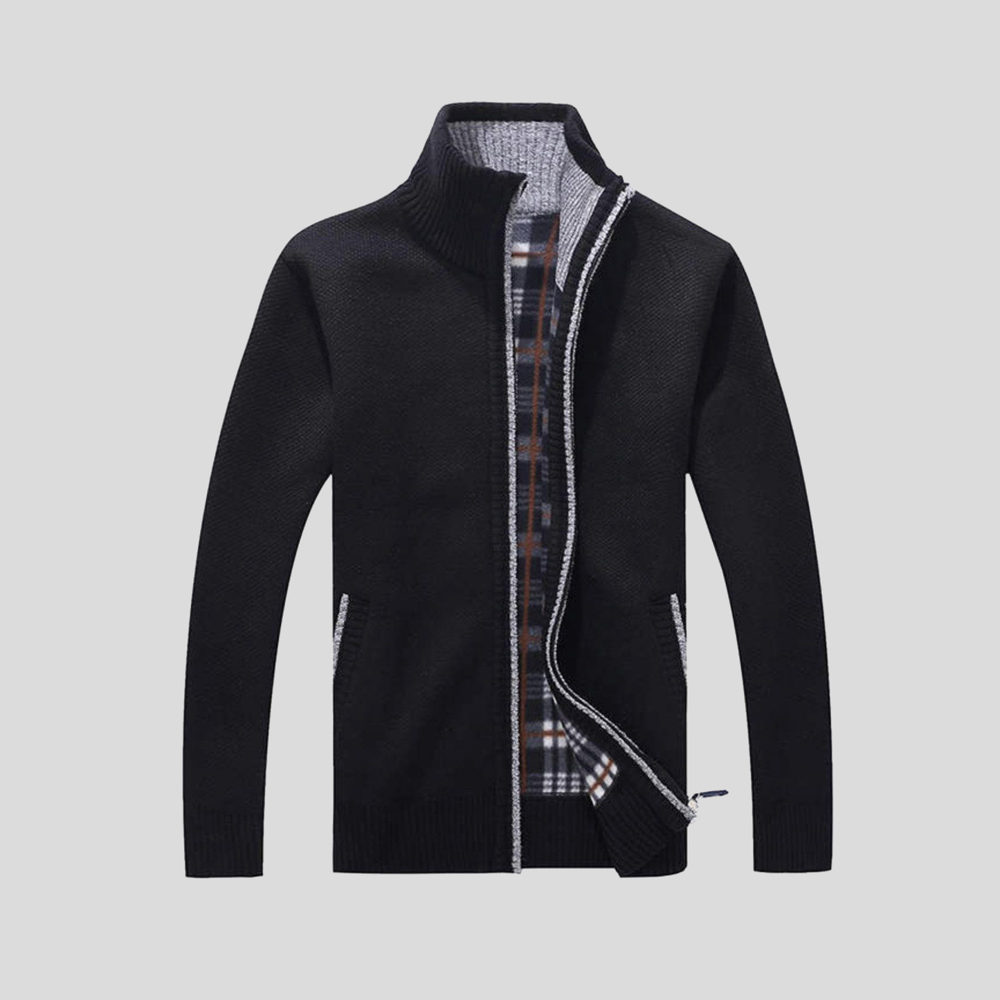 Damen Fleecejacke mit Stehkragen Reißverschluss Langarm