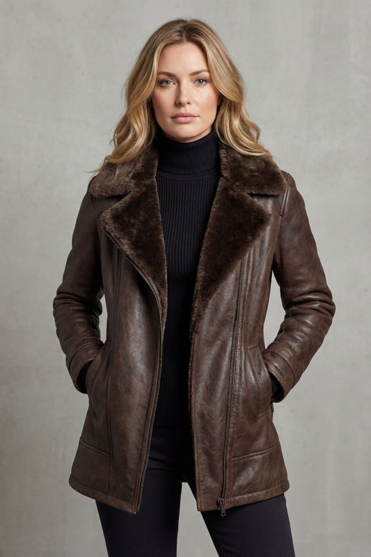Damen Leder Jacke