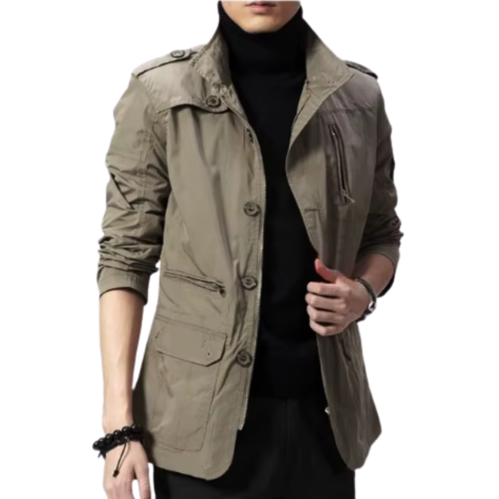 Herren Jacke Regular Fit Winddicht Leicht Atmungsaktiv Elegant Alltag Outdoor Reisen