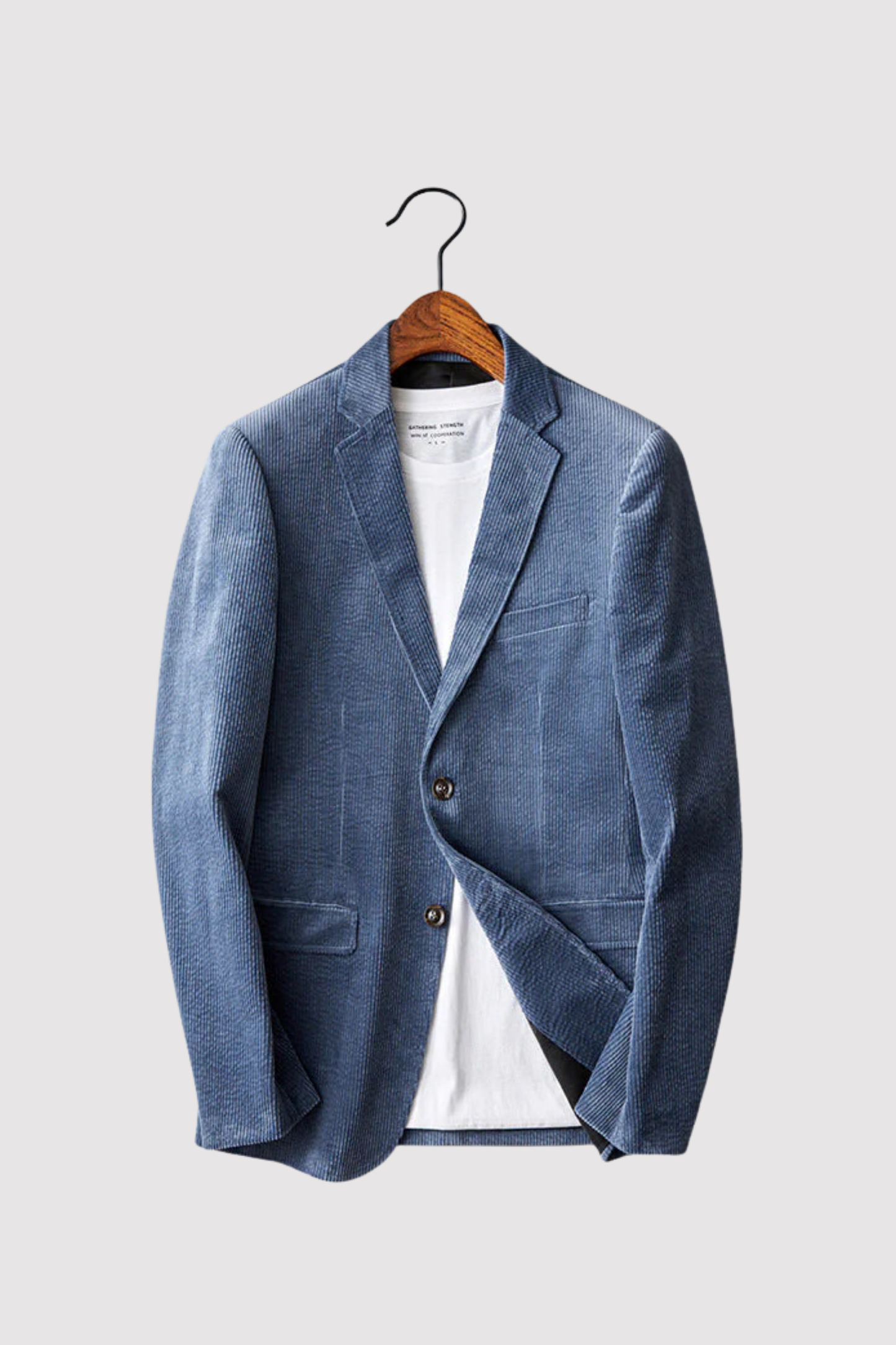 Herren Cordjacke Slim Fit Doppelreihig Elegant Klassisch Retro Übergangsjacke Casual Business Stil