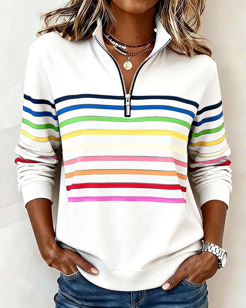 Damen Pullover gestreifte Pastellfarben lockere weiche bequeme Passform