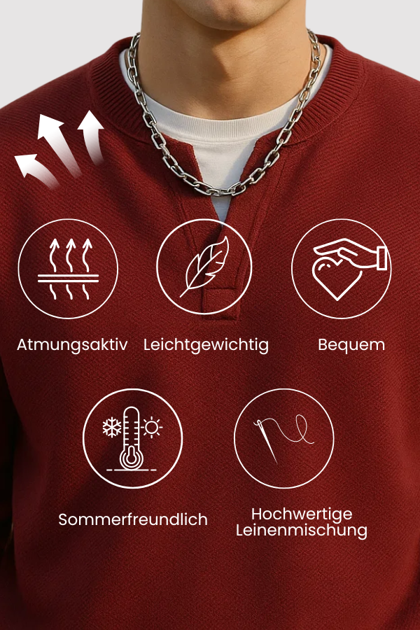 Herren Pullover Set zweiteiliges Set gestrickte lange Ärmel bequeme normale Passform