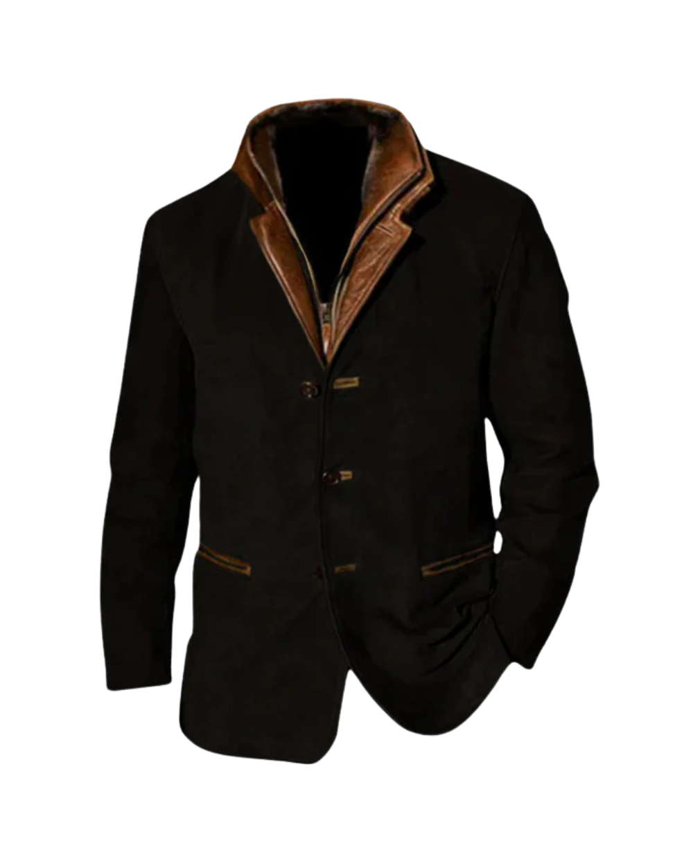 Herren Vintage Jacke Regular Fit Retro Klassisch Leicht Alltag Freizeit Übergangsjacke
