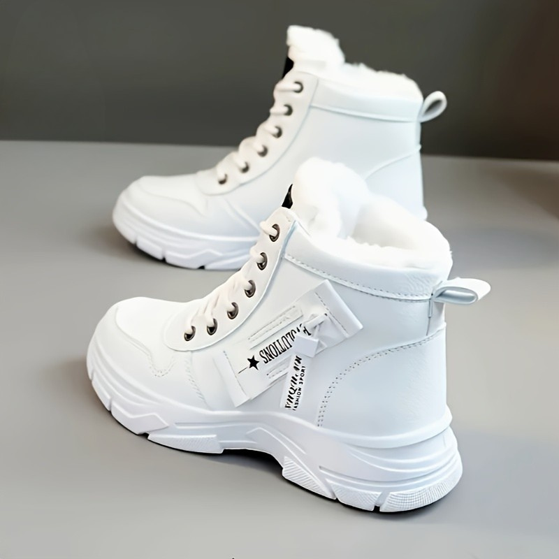 Damen Winterstiefel Schnürung Reißverschluss rutschfest gefüttert solide bequem