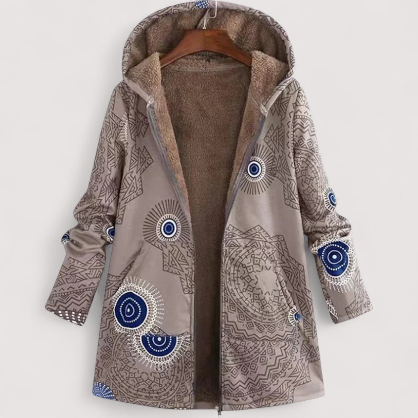Damen Winterjacke Regular Fit Geometrisch Warm Gefüttert Alltag Freizeit Winter