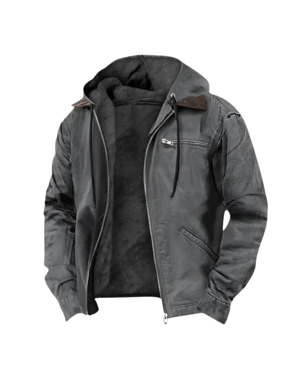 Herren Winterjacke Regular Fit Warm Isoliert Kapuze Wetterfest Elegant Alltag Freizeit