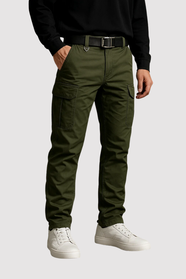 Herren Cargohose schwarz beige grün atmungsaktiv flexible Passform mehrere Taschen Größen M-XXXL