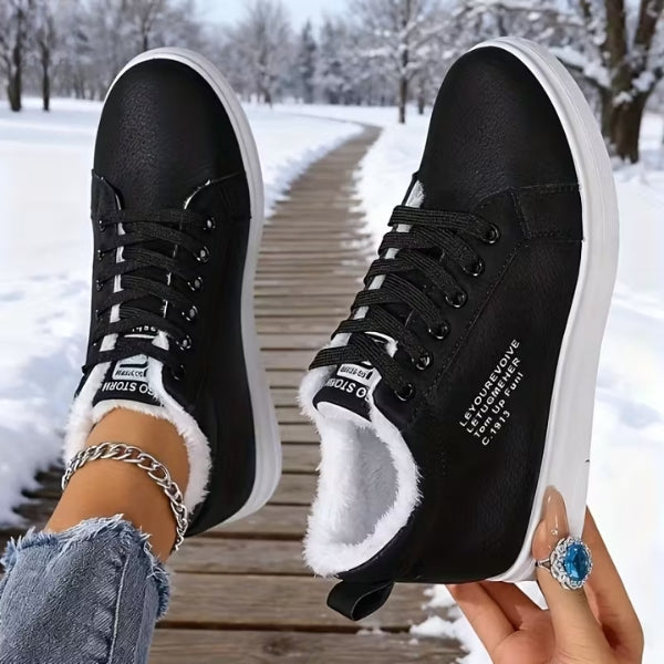 Damen Winter Turnschuhe gefüttert Schnürung rutschfeste warme bequeme Passform