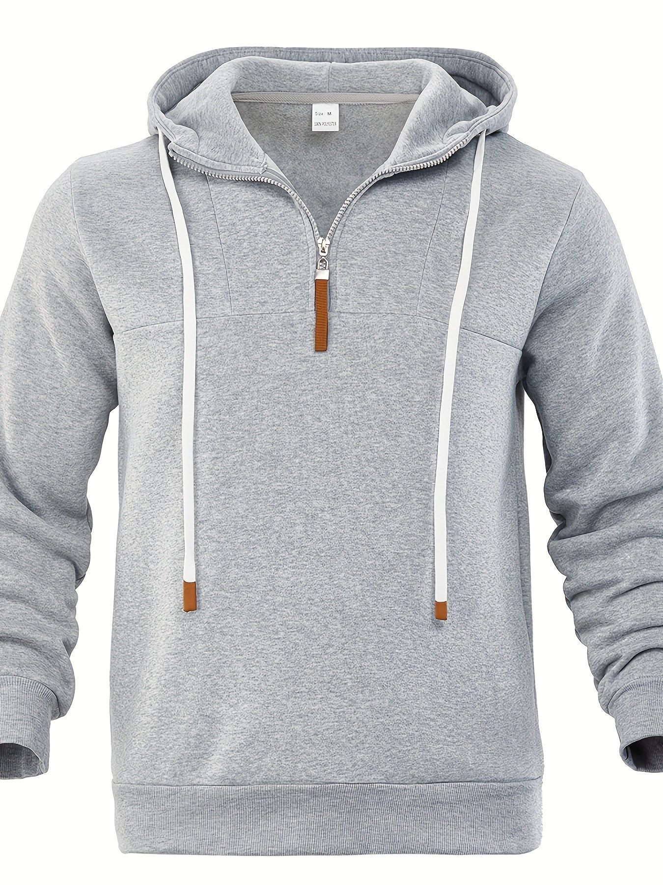 Herren Kapuzenpullover Cape Stil halber Reißverschluss locker geschnitten bequem