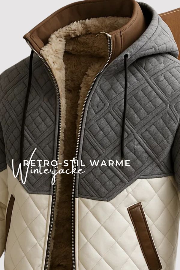 Herren Winterjacke Regular Fit Steppdesign Kunstfellfutter Kapuze Warm Winddicht Freizeit Elegant