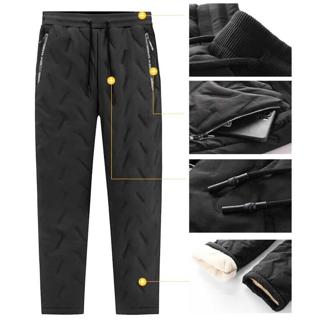 Unisex Winterhose schwarz wasserdicht winddicht wärmend für Outdoor und Alltag