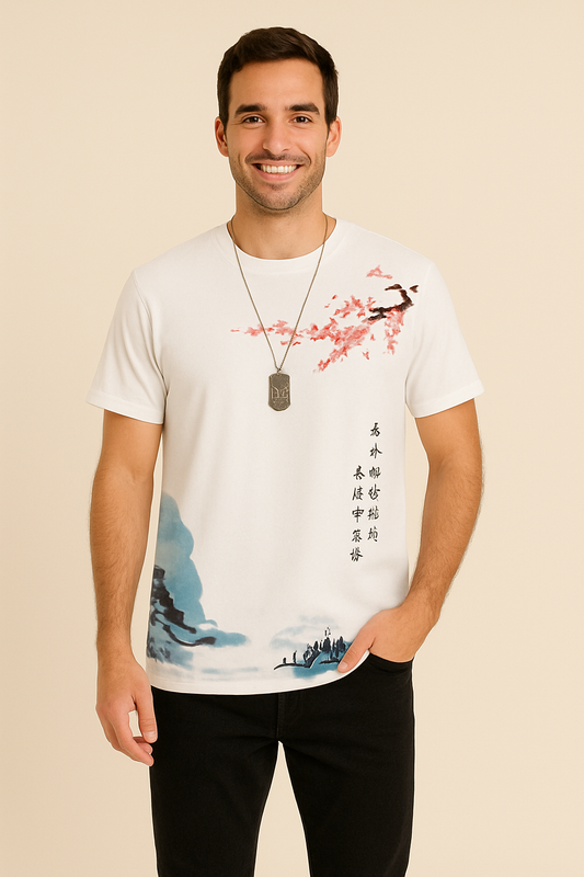 WILHELM | Herren T-Shirt mit Blumenprint für Urlaub & Sommer
