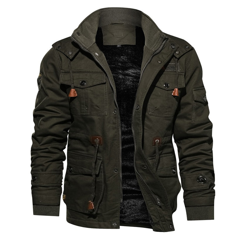 Herren Kapuzenjacke Regular Fit Warm Gefüttert Übergangsjacke Freizeit Outdoor