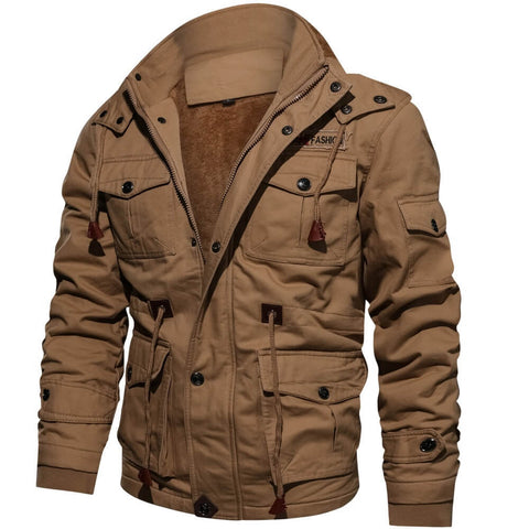 Herren Kapuzenjacke Regular Fit Warm Gefüttert Übergangsjacke Freizeit Outdoor